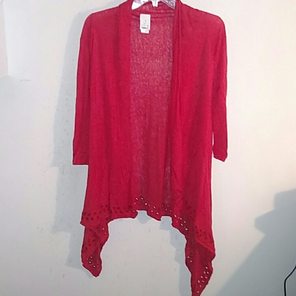 🔥NWOT Jones New York Deep coral cardigan - Picture 1 of 4